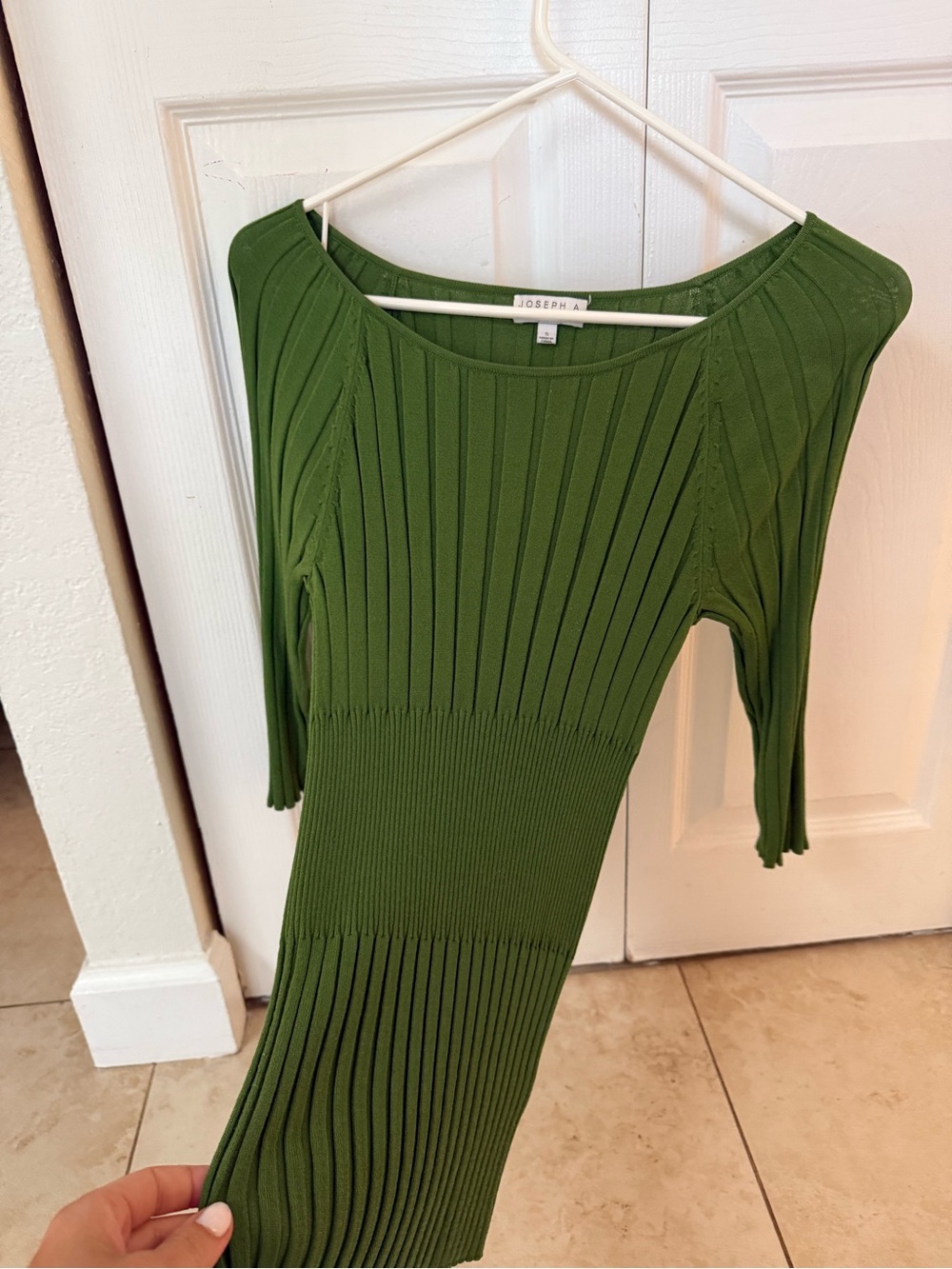 Ribbed Tank Top in Olive Green